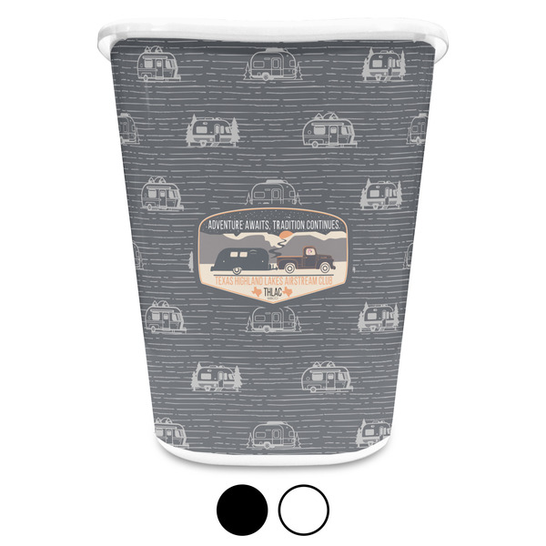 Texas Highland Lakes Airstream Club Logo Waste Basket - Both Colors - Front