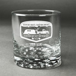 Texas Highland Lakes Airstream Club Logo Whiskey Glass - Engraved