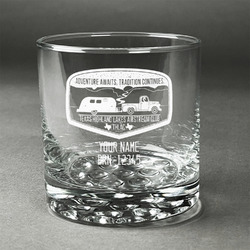 Texas Highland Lakes Airstream Club Logo Whiskey Glass - Engraved