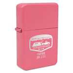 Texas Highland Lakes Airstream Club Logo Windproof Lighter - Pink - Single-Sided