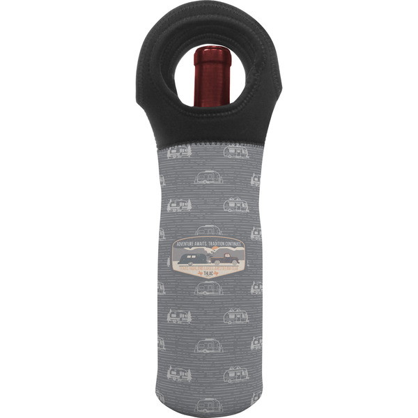 Custom Texas Highland Lakes Airstream Club Logo Wine Tote Bag