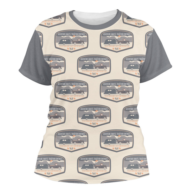 Custom Texas Highland Lakes Airstream Club Logo Women's Crew T-Shirt