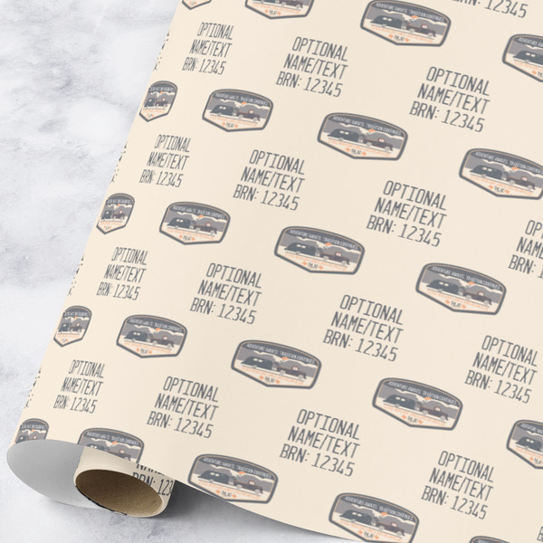 Custom Texas Highland Lakes Airstream Club Logo Wrapping Paper Roll - Large - Satin