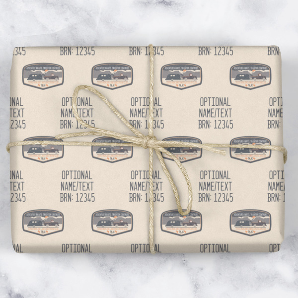 Texas Highland Lakes Airstream Club Logo Wrapping Paper Roll - Matte - Wrapped Box