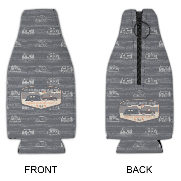 Texas Highland Lakes Airstream Club Logo Zipper Bottle Cooler - APPROVAL