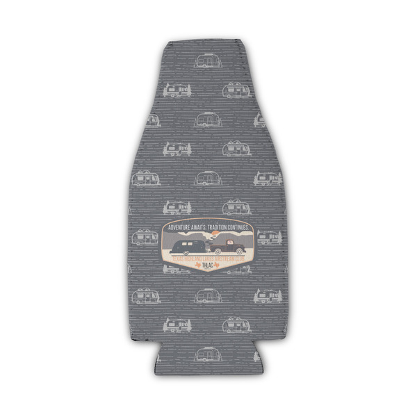 Custom Texas Highland Lakes Airstream Club Logo Zipper Bottle Cooler - Single