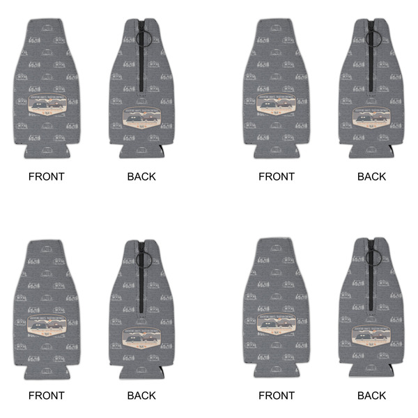 Texas Highland Lakes Airstream Club Logo Zipper Bottle Cooler - Set of 4 - Approval