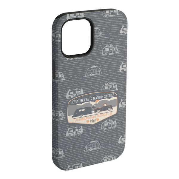 Custom Texas Highland Lakes Airstream Club Logo iPhone Case - Rubber Lined