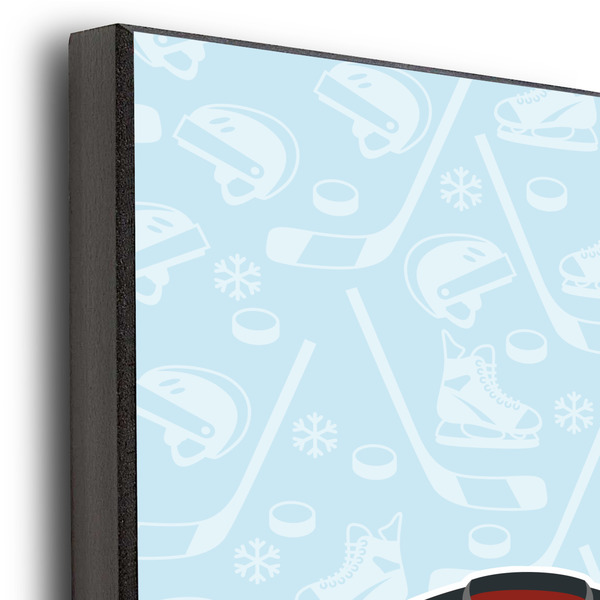 Hockey 11x14 Wood Print - Closeup