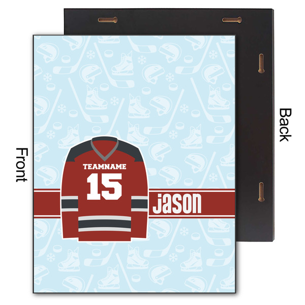 Hockey 11x14 Wood Print - Front & Back View