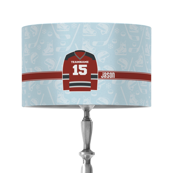 Custom Hockey 12" Drum Lamp Shade - Fabric (Personalized)