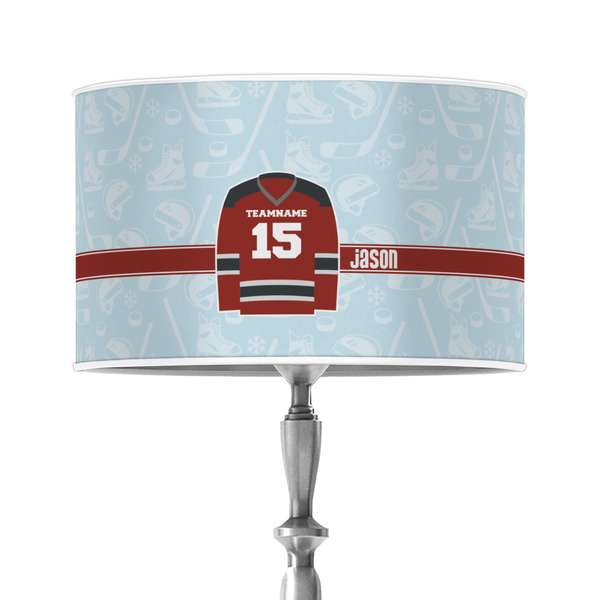 Custom Hockey 12" Drum Lamp Shade - Poly-film (Personalized)