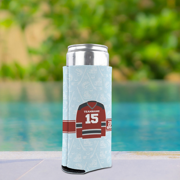 Hockey Can Cooler - Tall 12oz - In Context