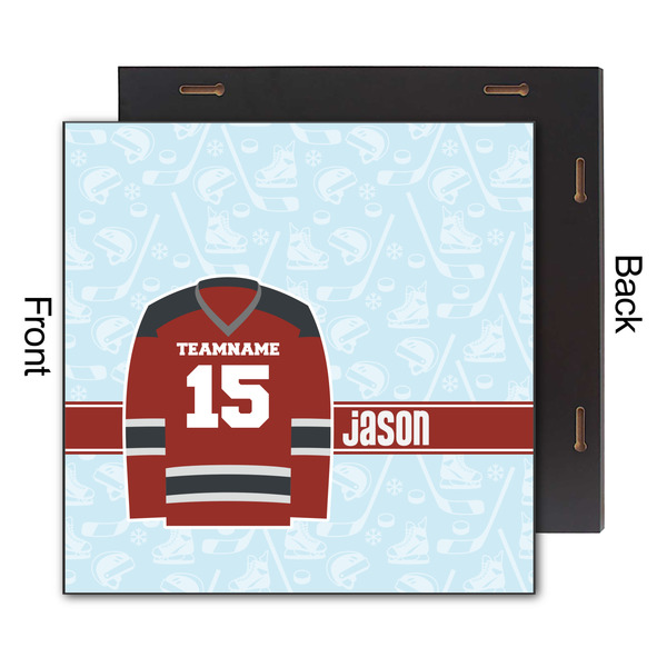 Hockey 12x12 Wood Print - Front & Back View