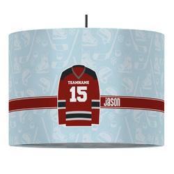 Hockey 16" Drum Pendant Lamp - Fabric (Personalized)