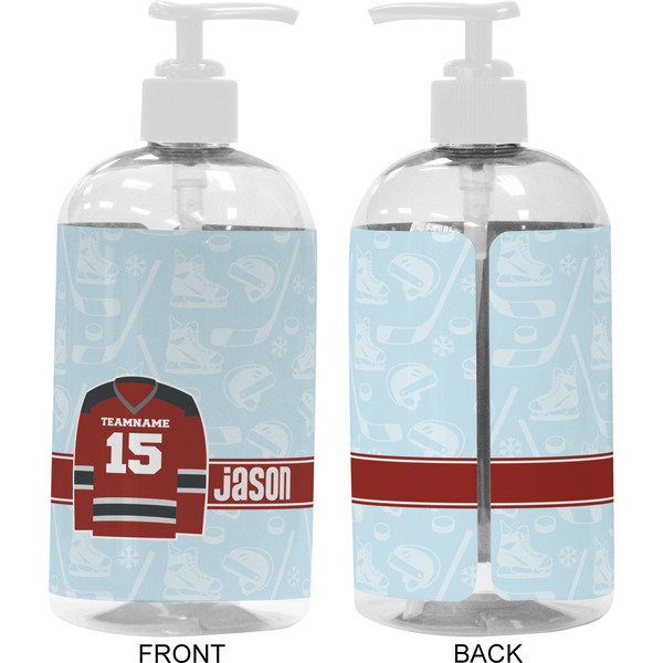 Hockey 16 oz Plastic Liquid Dispenser- Approval- White