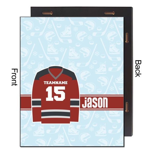 Hockey 16x20 Wood Print - Front & Back View