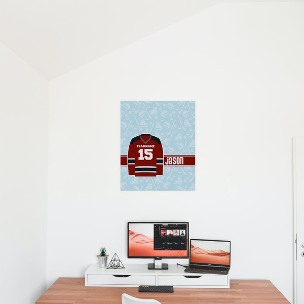 Hockey 20x24 - Matte Poster - On the Wall