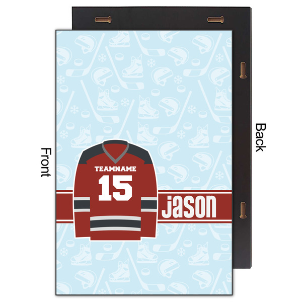 Hockey 20x30 Wood Print - Front & Back View