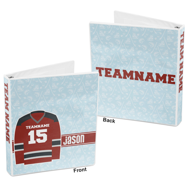 Hockey 3-Ring Binder Front and Back