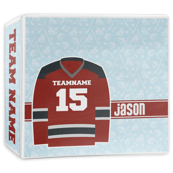 Custom Hockey 3-Ring Binder - 3 inch (Personalized)