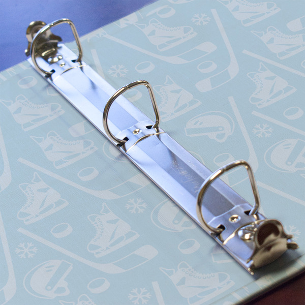 Hockey 3 Ring Binders - Full Wrap - 1" - DETAIL