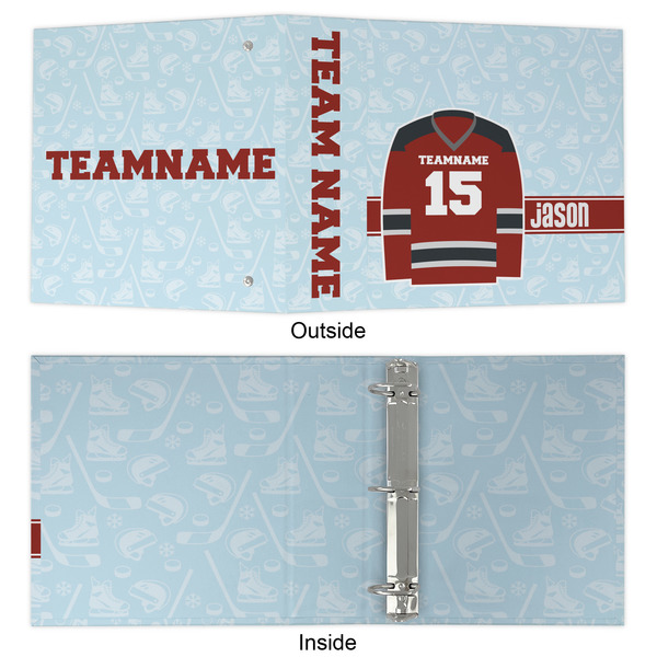 Hockey 3 Ring Binders - Full Wrap - 2" - APPROVAL
