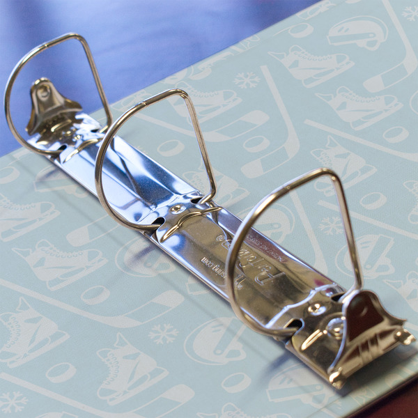 Hockey 3 Ring Binders - Full Wrap - 2" - DETAIL