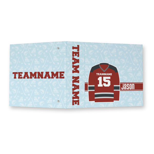 Hockey 3 Ring Binders - Full Wrap - 2" - OPEN OUTSIDE