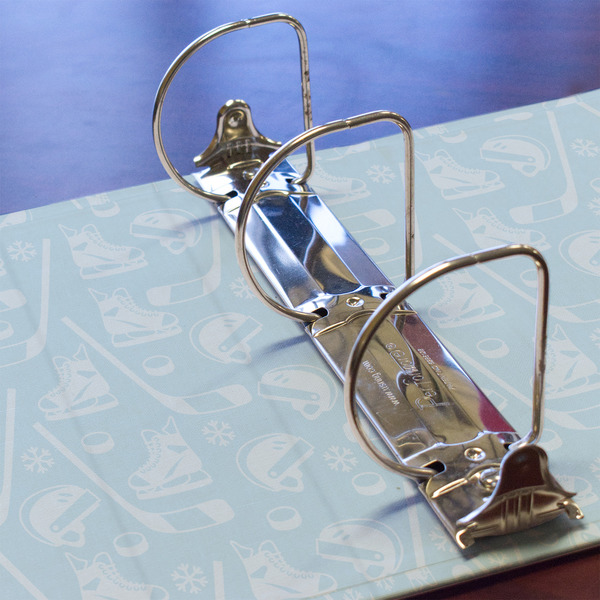 Hockey 3 Ring Binders - Full Wrap - 3" - DETAIL