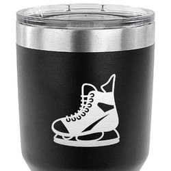 Hockey 30 oz Stainless Steel Tumbler - Black - Double Sided (Personalized)