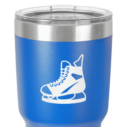 Hockey 30 oz Stainless Steel Tumbler - Royal Blue - Double-Sided (Personalized)
