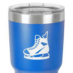 Hockey 30 oz Stainless Steel Tumbler - Royal Blue - Single-Sided