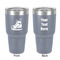 Hockey 30 oz Stainless Steel Ringneck Tumbler - Grey - Double Sided - Front & Back
