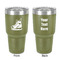 Hockey 30 oz Stainless Steel Ringneck Tumbler - Olive - Double Sided - Front & Back