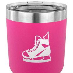 Hockey 30 oz Stainless Steel Tumbler - Pink - Double Sided (Personalized)