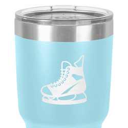 Hockey 30 oz Stainless Steel Tumbler - Teal - Double-Sided (Personalized)