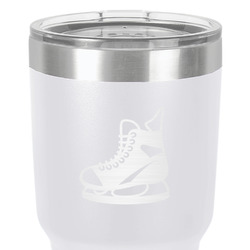 Hockey 30 oz Stainless Steel Tumbler - White - Double-Sided (Personalized)