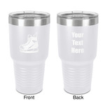 Hockey 30 oz Stainless Steel Tumbler - White - Double-Sided (Personalized)