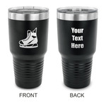 Hockey 30 oz Stainless Steel Tumbler - Black - Double Sided (Personalized)