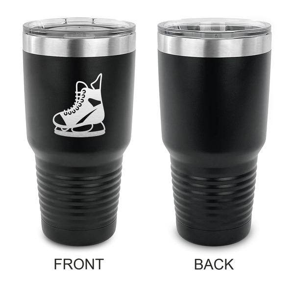 Hockey 30 oz Stainless Steel Ringneck Tumblers - Black - Single Sided - APPROVAL