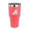 Hockey 30 oz Stainless Steel Ringneck Tumblers - Coral - FRONT