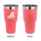Hockey 30 oz Stainless Steel Ringneck Tumblers - Coral - Single Sided - APPROVAL
