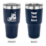 Hockey 30 oz Stainless Steel Tumbler - Navy - Double Sided (Personalized)