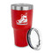 Hockey 30 oz Stainless Steel Ringneck Tumblers - Red - LID OFF