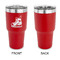 Hockey 30 oz Stainless Steel Ringneck Tumblers - Red - Single Sided - APPROVAL