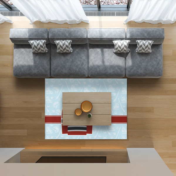 Hockey 5'x7' Indoor Area Rugs - IN CONTEXT