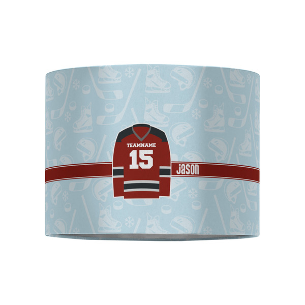 Hockey 8" Drum Lampshade - FRONT (Fabric)