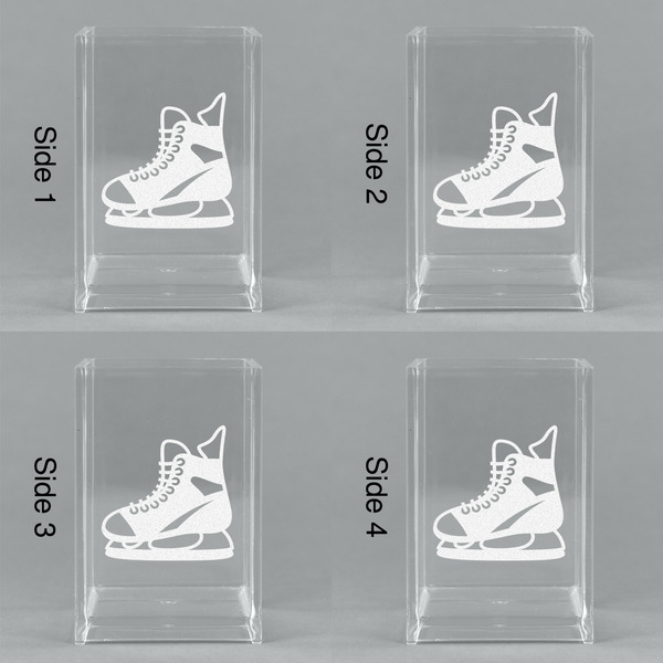 Hockey Acrylic Pen Holder - All Sides