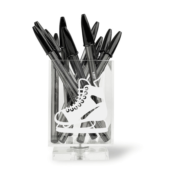 Hockey Acrylic Pencil Holder - FRONT